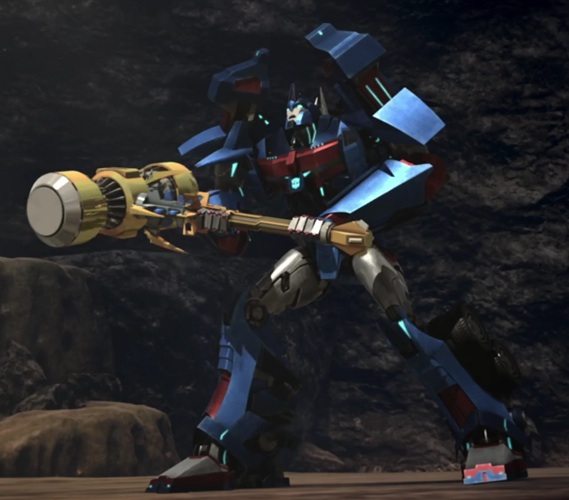 ~Transformers Prime Voyager Class Ultra Magnus With Forge of Solus Prime By Mykl~