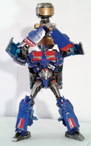 ~Transformers Prime Voyager Class Ultra Magnus With Forge of Solus Prime By Mykl~
